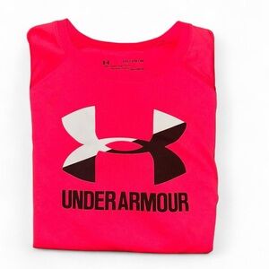 Under Armour Bright Pink Girls' Short Sleeve Logo Tee